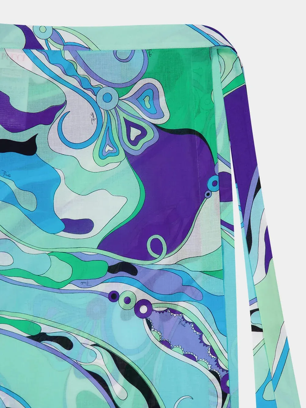 Pucci Graphic Printed Tie Fastened Midi Skirt