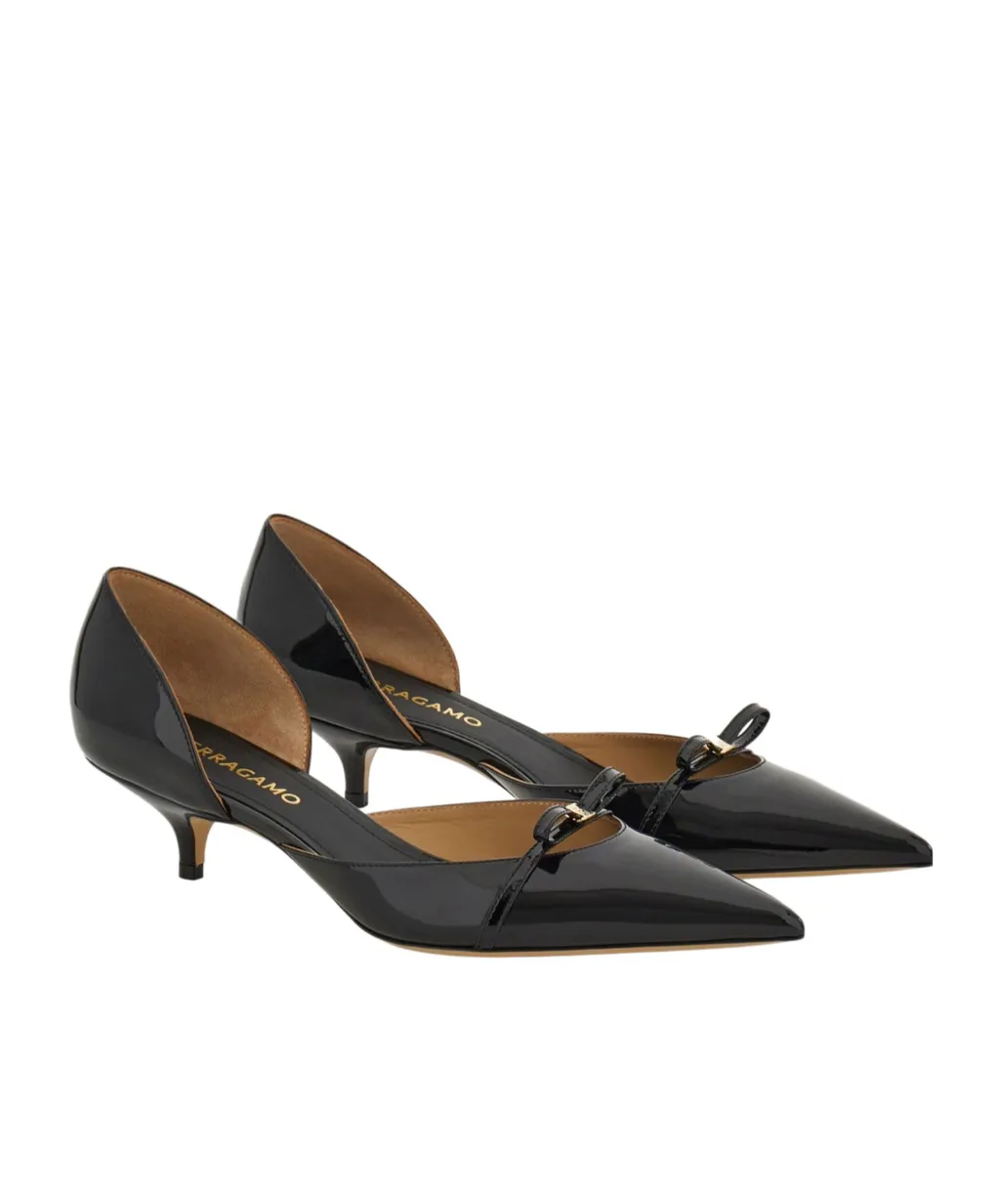 Mini Bow Mid Heel Pump