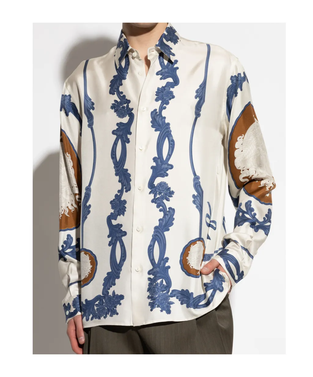 Versace Pattern-Printed Long-Sleeved Shirt