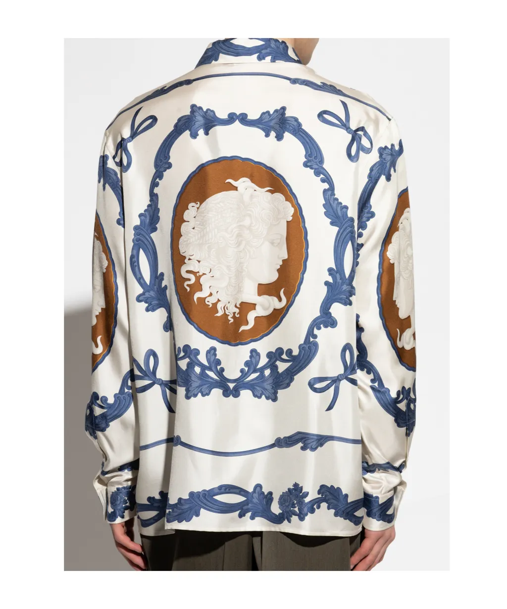 Versace Pattern-Printed Long-Sleeved Shirt