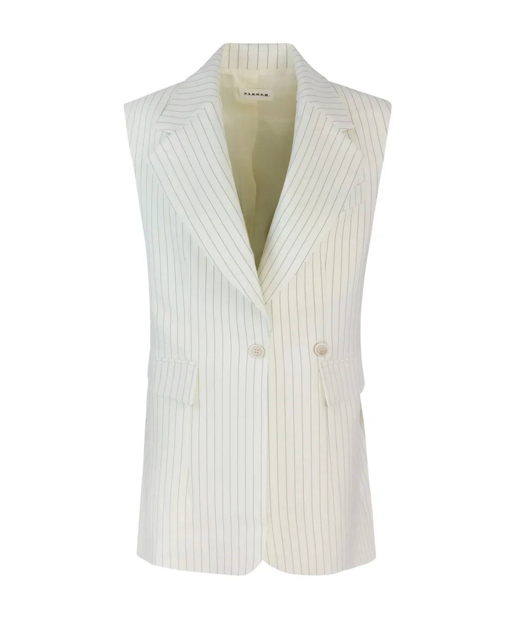 P.A.R.O.S.H. Striped Buttoned Vest