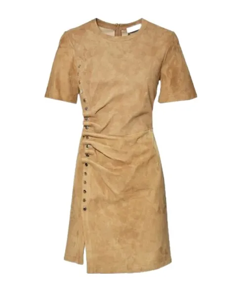 Rabanne Gathered Crewneck Mini Dress