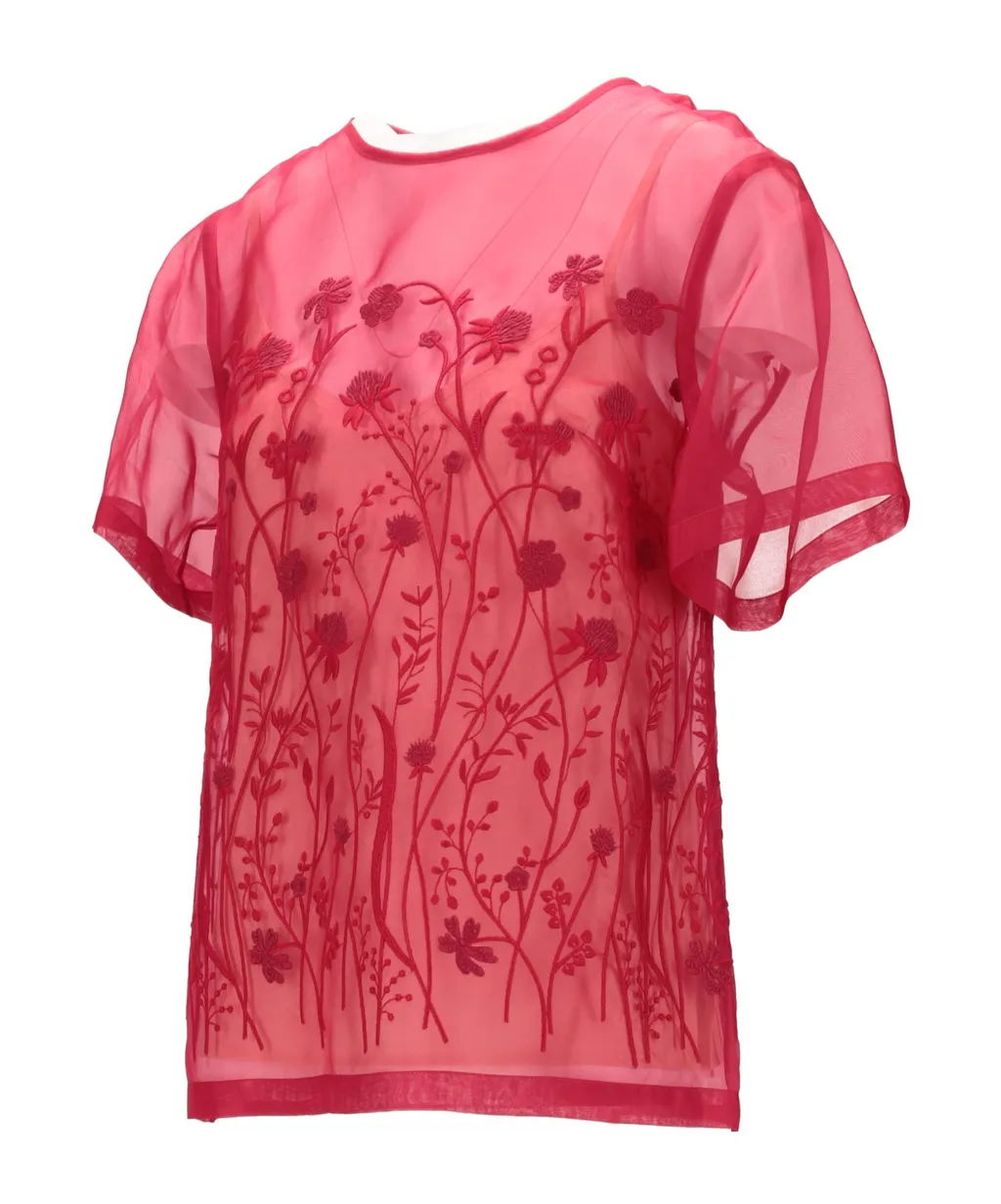 P.A.R.O.S.H. Layered Floral Embellished Top