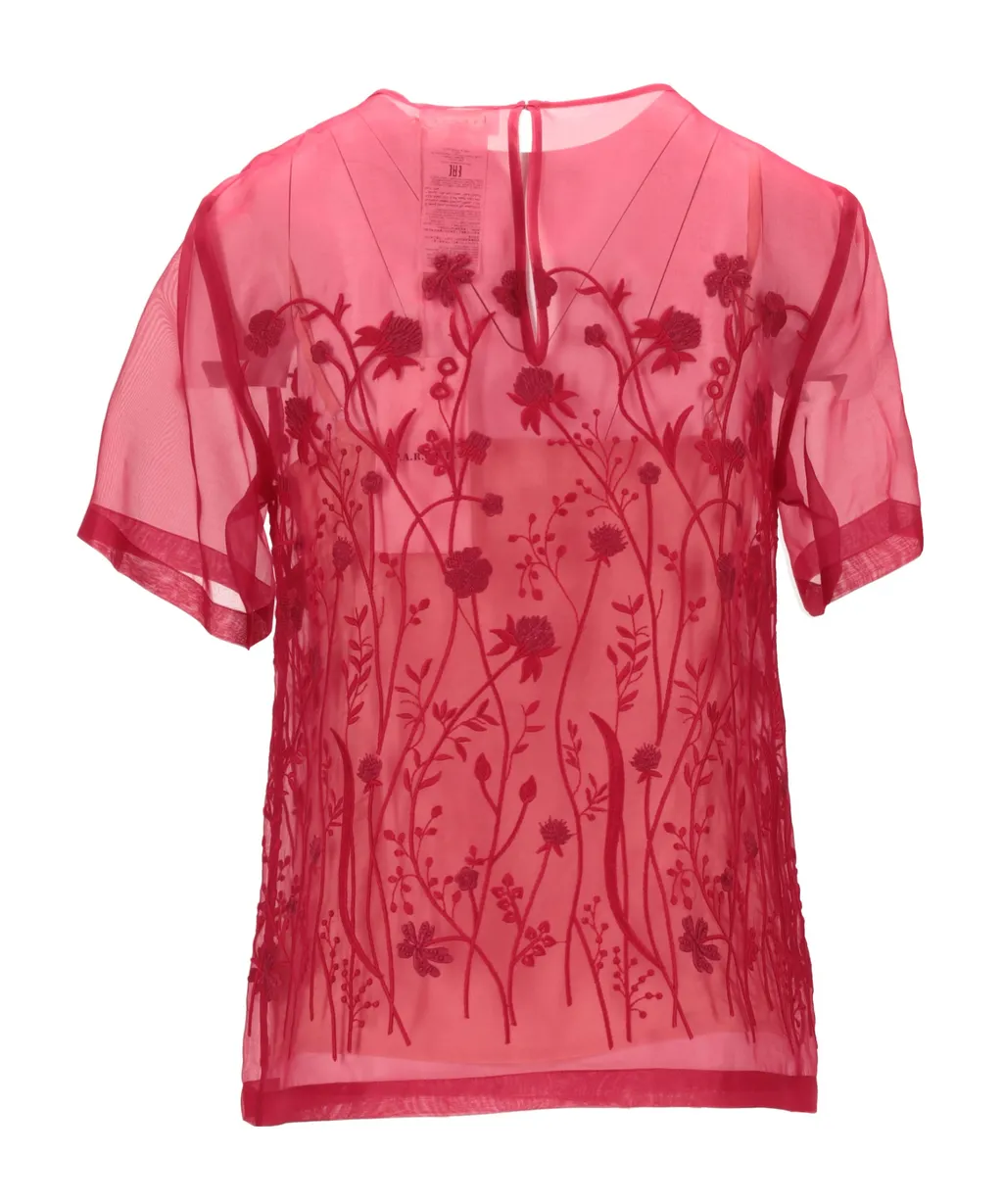 P.A.R.O.S.H. Layered Floral Embellished Top