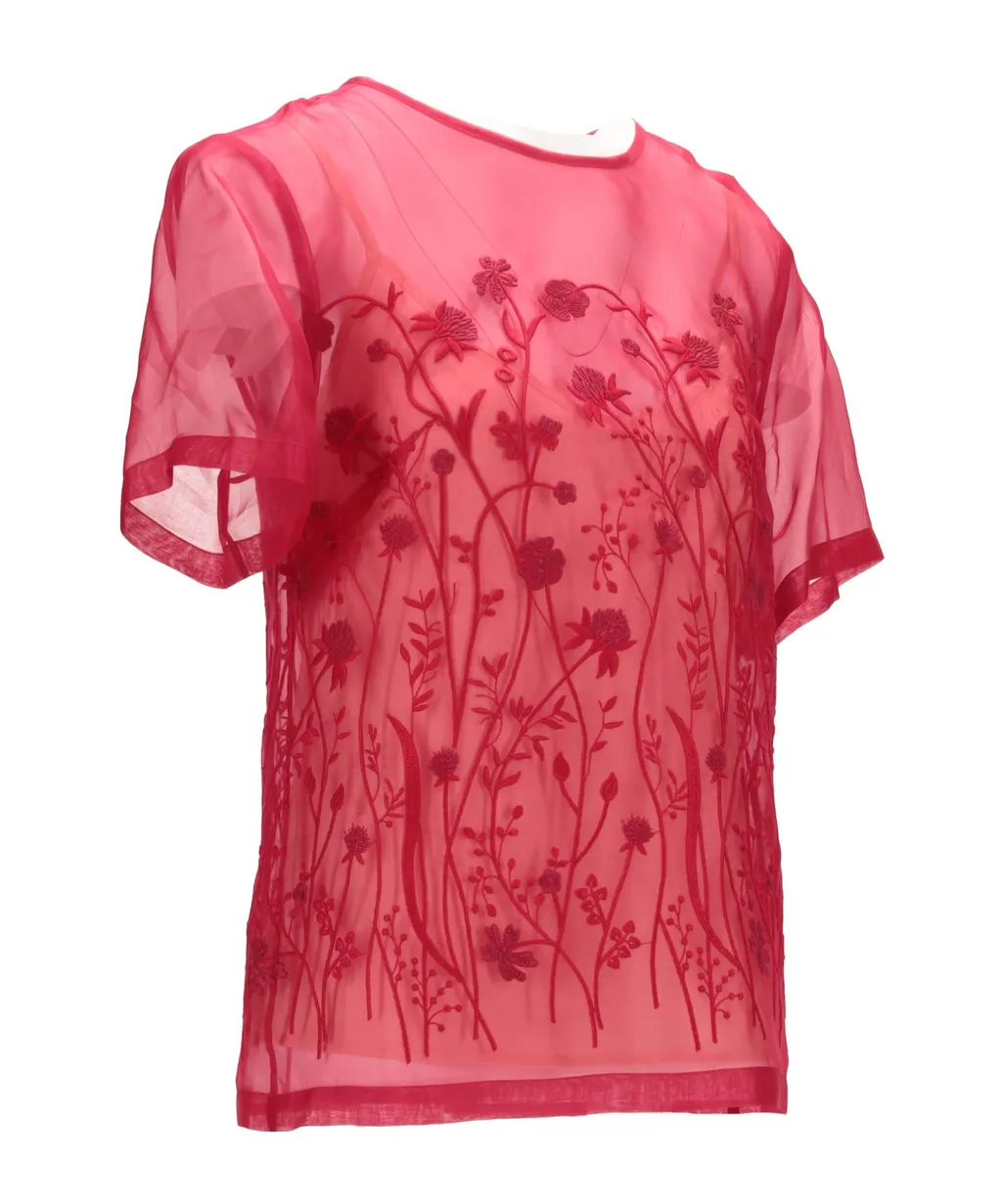 P.A.R.O.S.H. Layered Floral Embellished Top