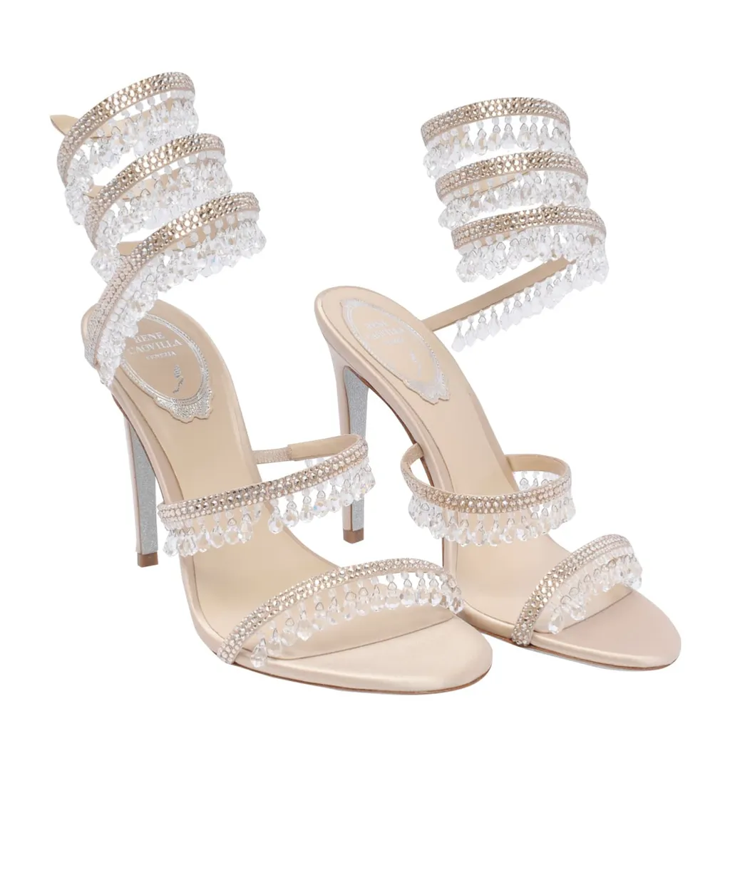 Ren Caovilla Chandelier Embellished Sandals