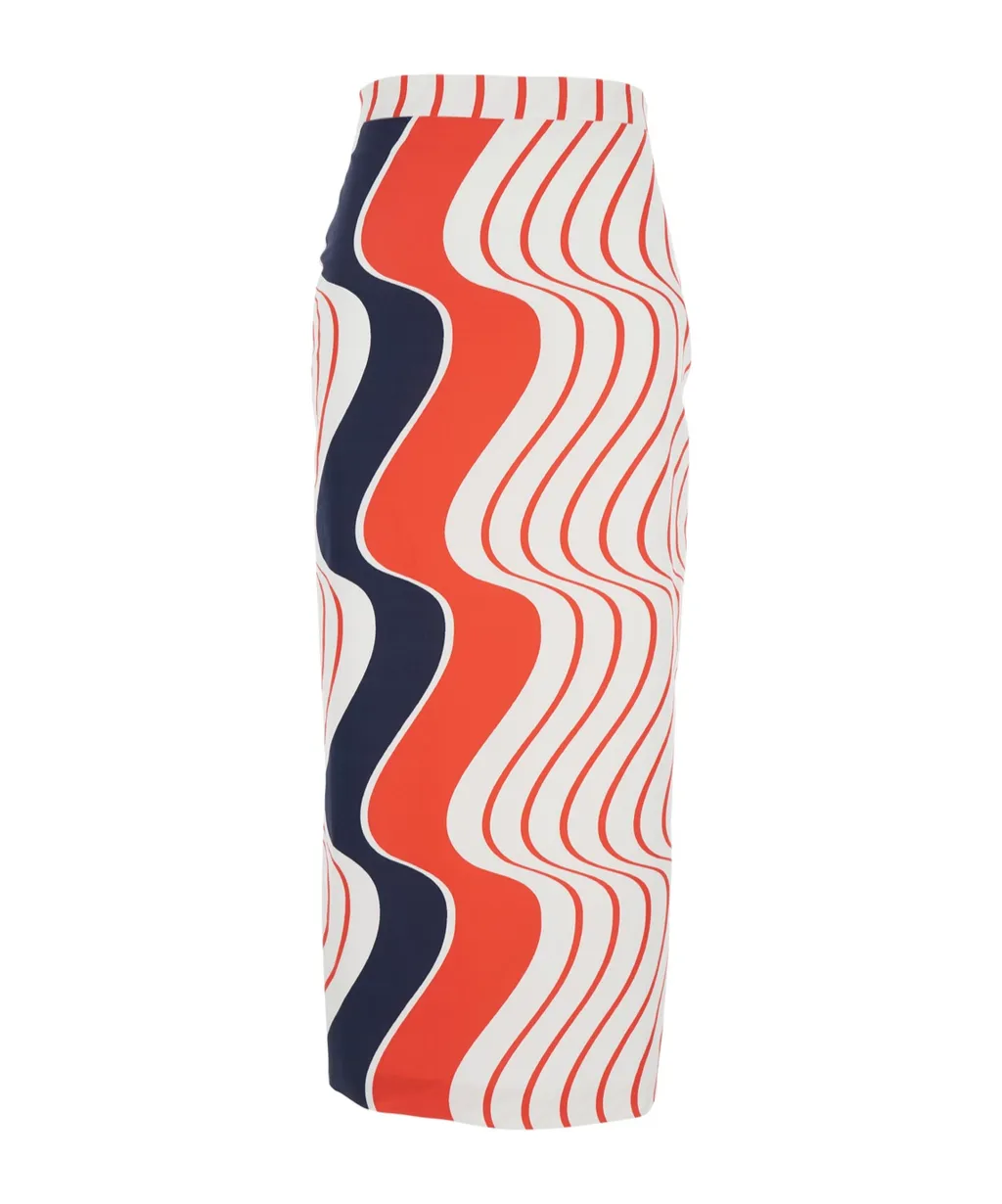 Msgm Waves Motif Skirt