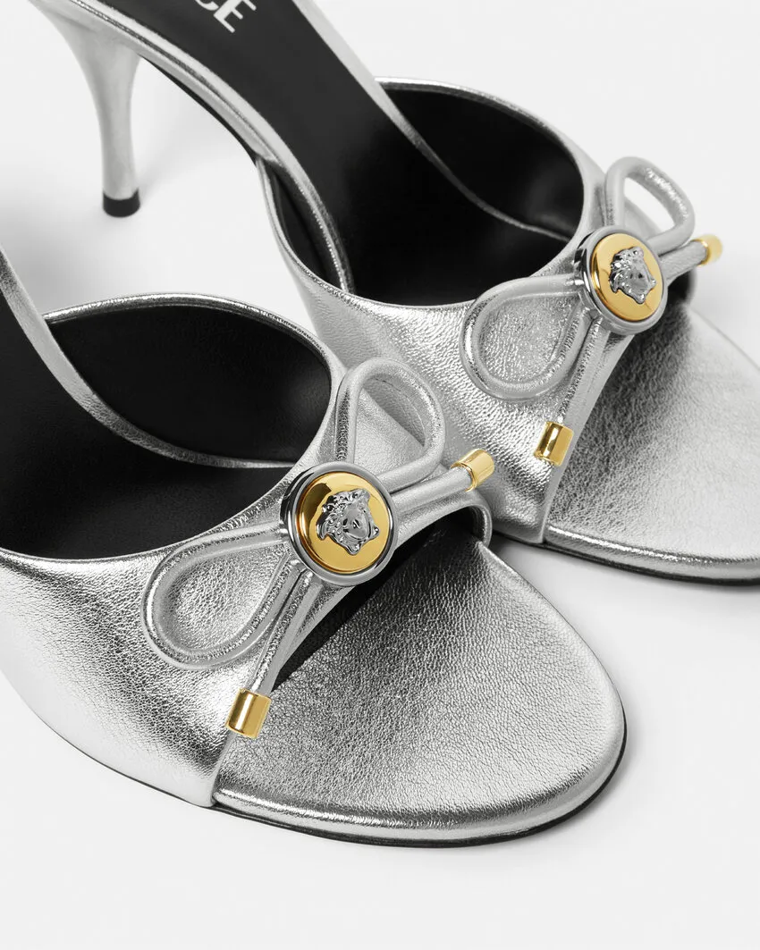 Versace High-Heeled Slip-On Sandals