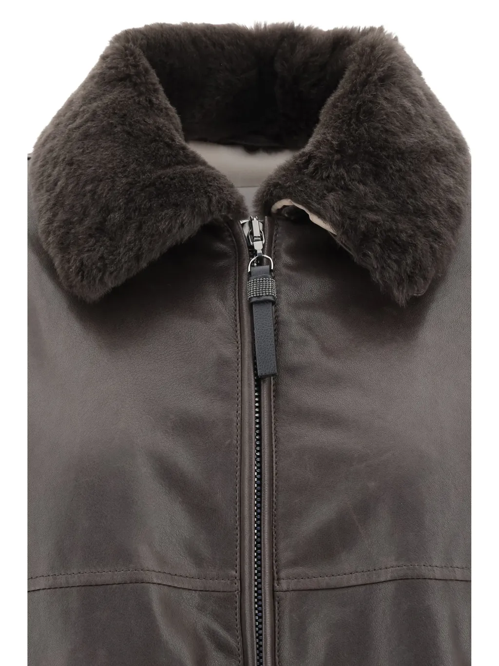 Brunello Cucinelli Shearling Collar Jacket