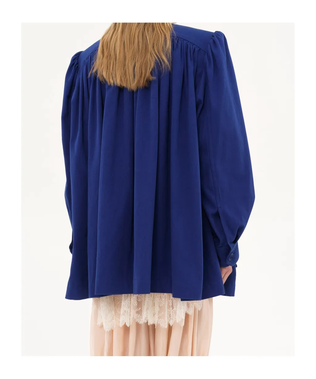 High-Neck Utilitarian Jacket In Cotton Canvas