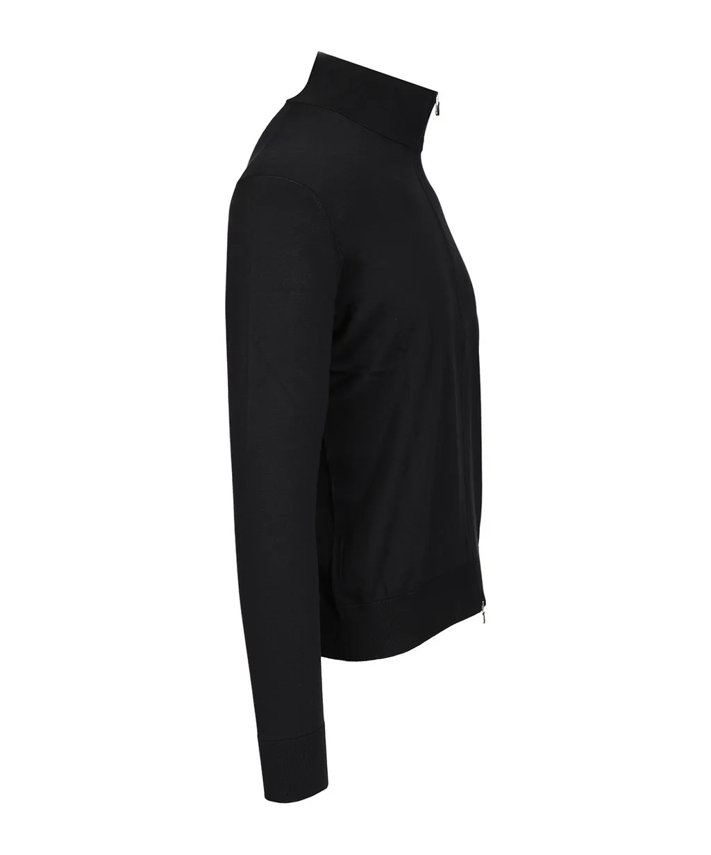 Zippered Knit Cardigan