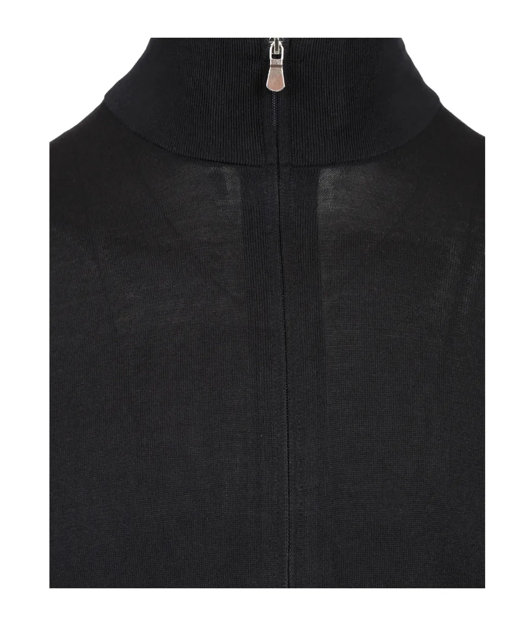 Zippered Knit Cardigan