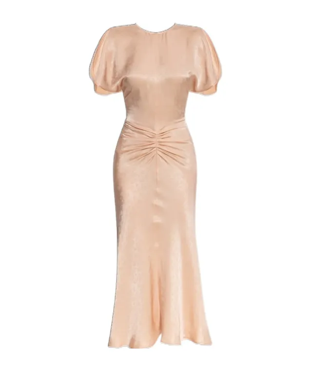 Draped-Detailing Midi Dress