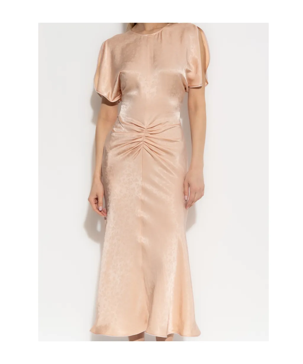 Draped-Detailing Midi Dress