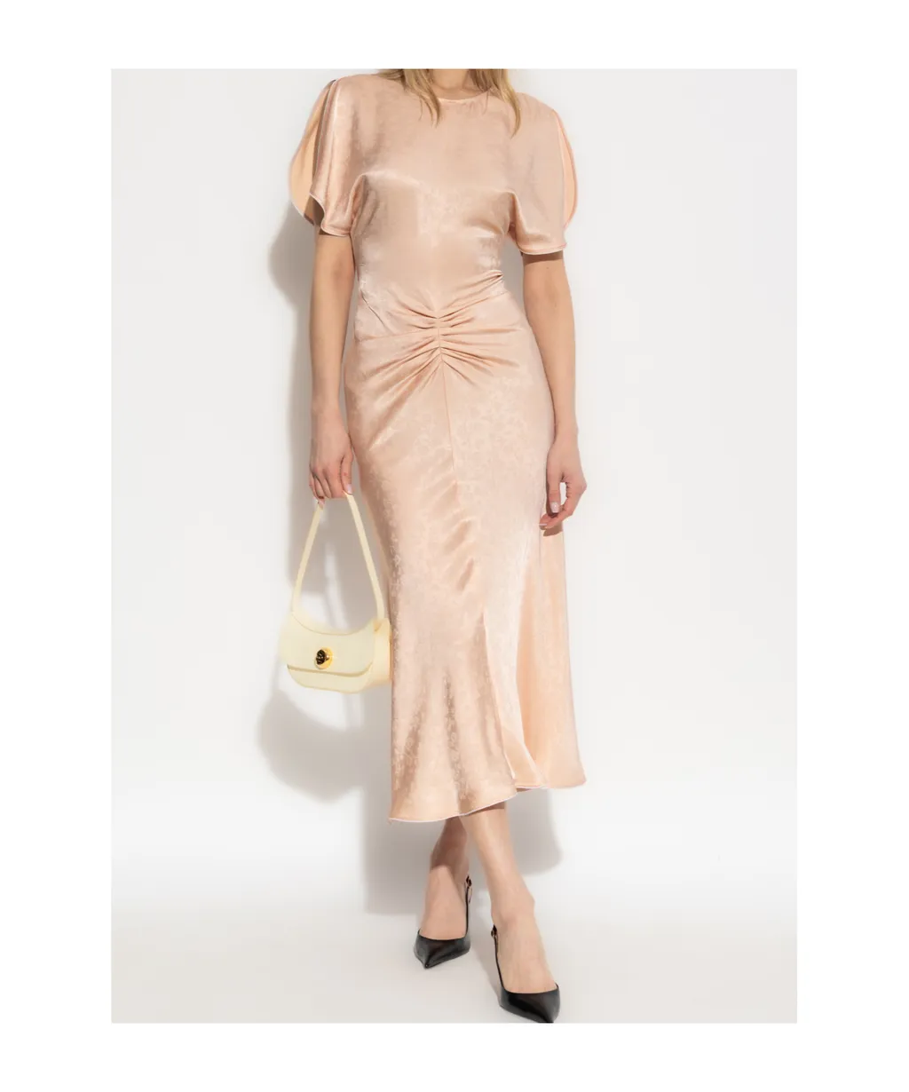 Draped-Detailing Midi Dress
