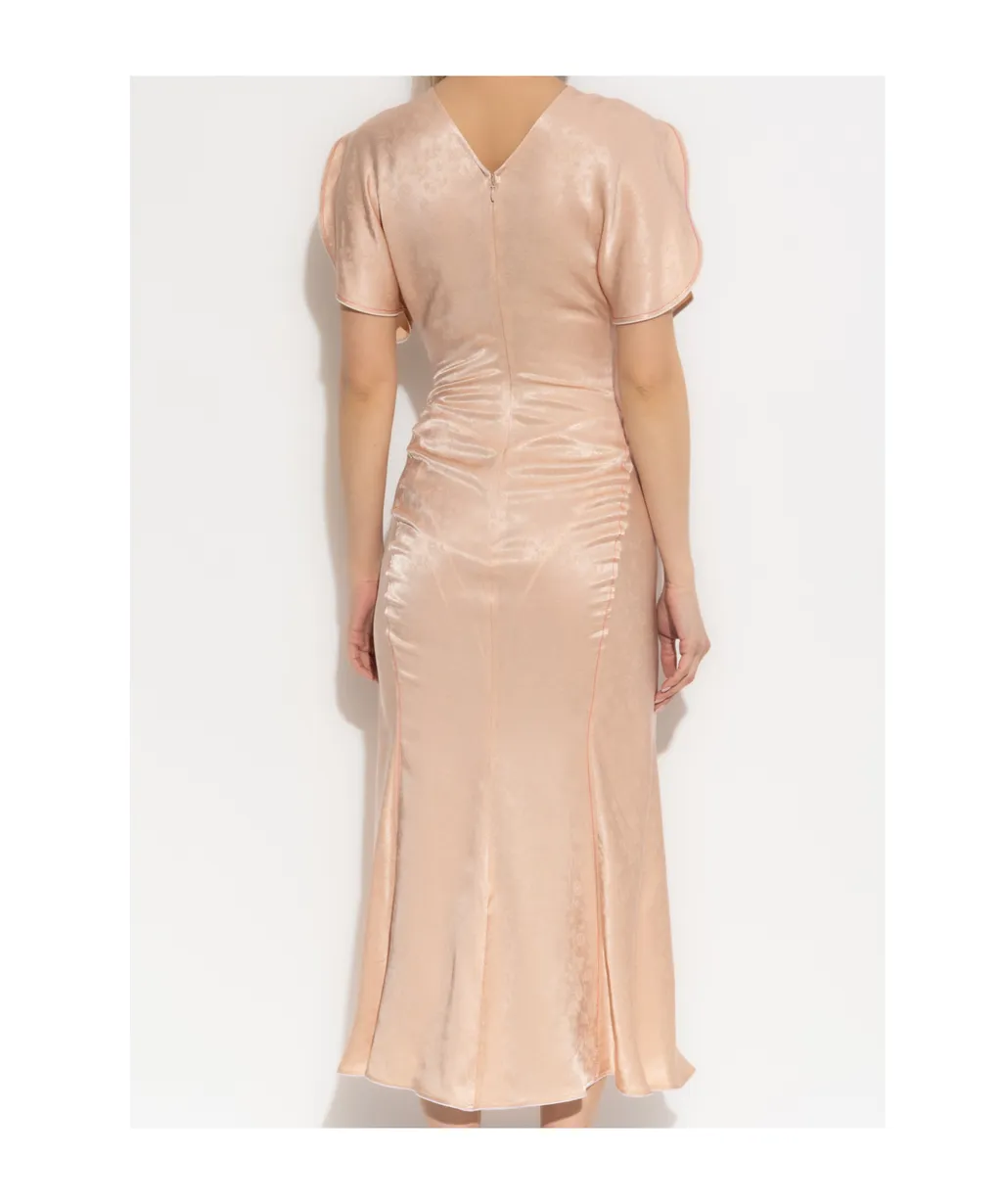 Draped-Detailing Midi Dress