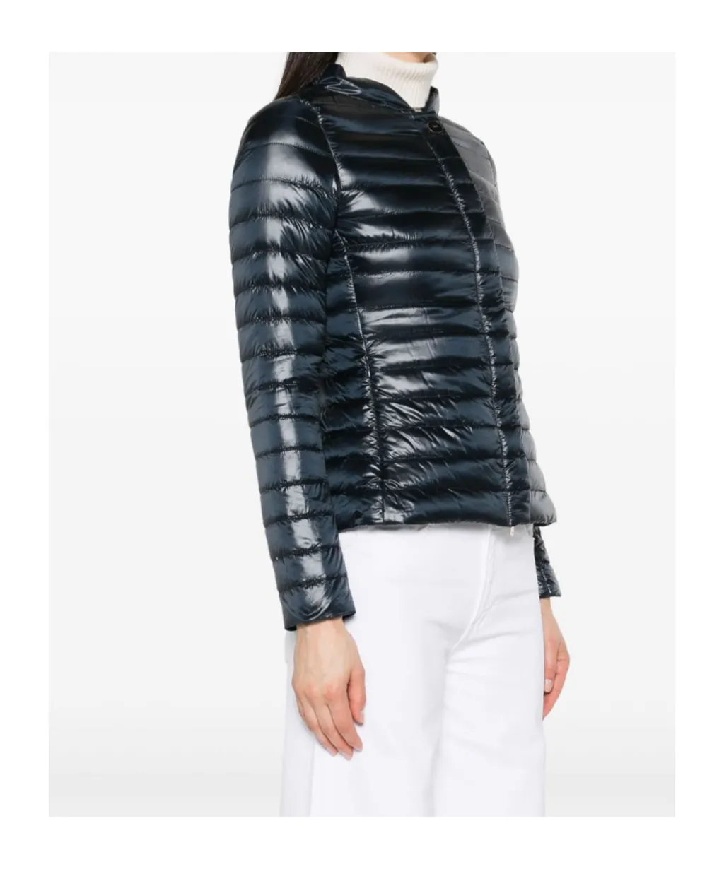Zippered Quilted Down Jacket