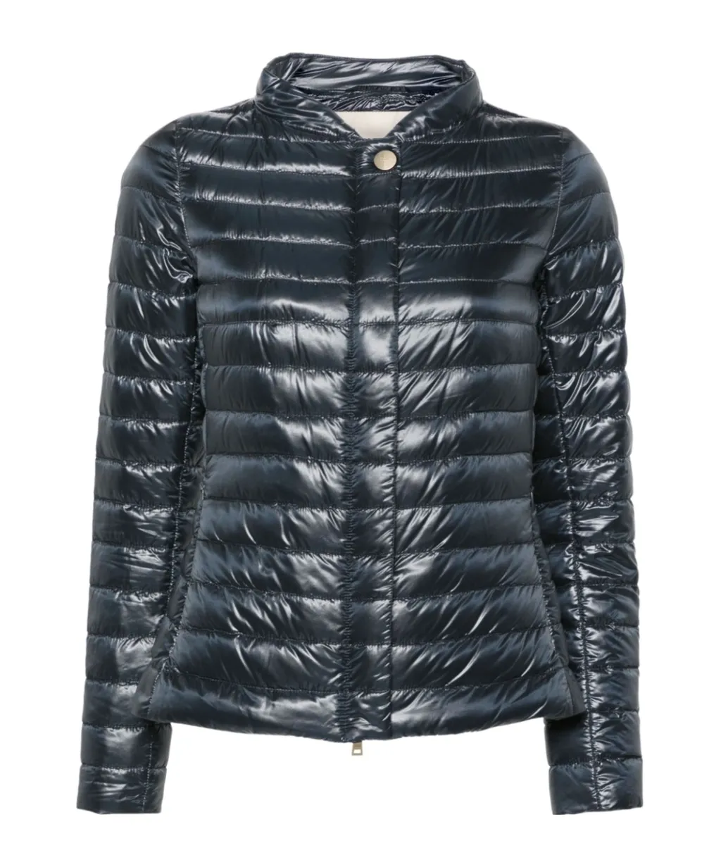 Zippered Quilted Down Jacket
