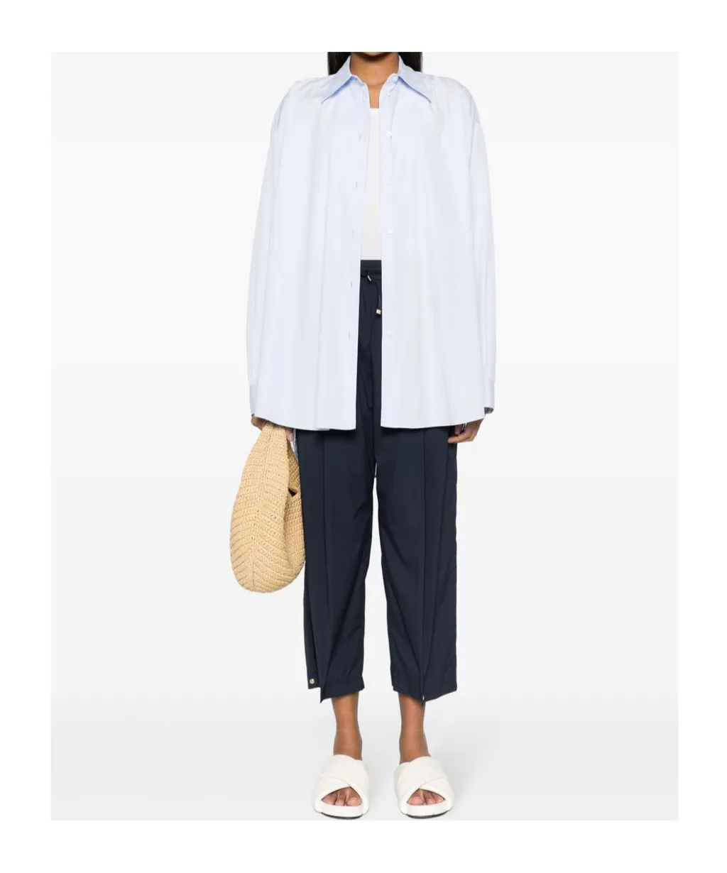 Herno Lightweight Drawstring Cropped Trousers