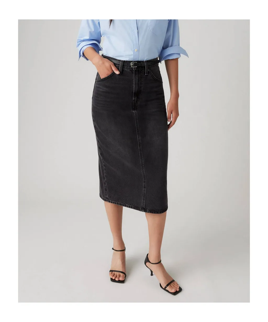 Denim Midi Skirt