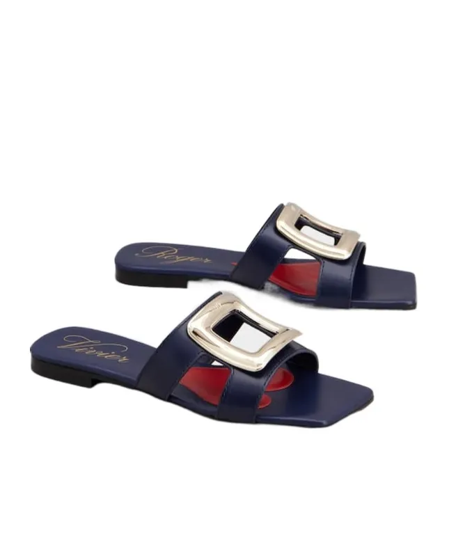 Viv' By The Sea Mules In Leather