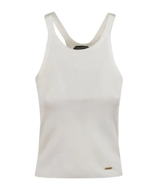 Tom Ford Logo-Plaque Knitted Top