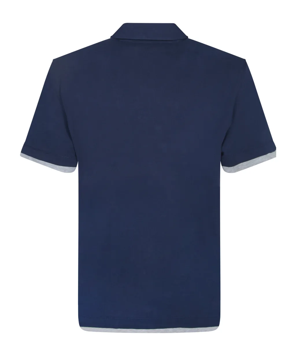 Brunello Cucinelli Faux-Layering Piqué Shirt-Style Collar Polo Shirt
