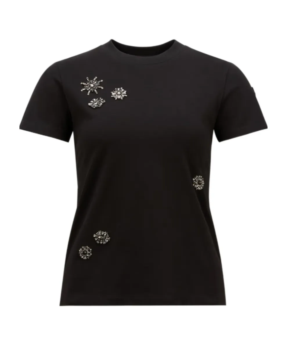 Crystal Flowers Cotton T-Shirt
