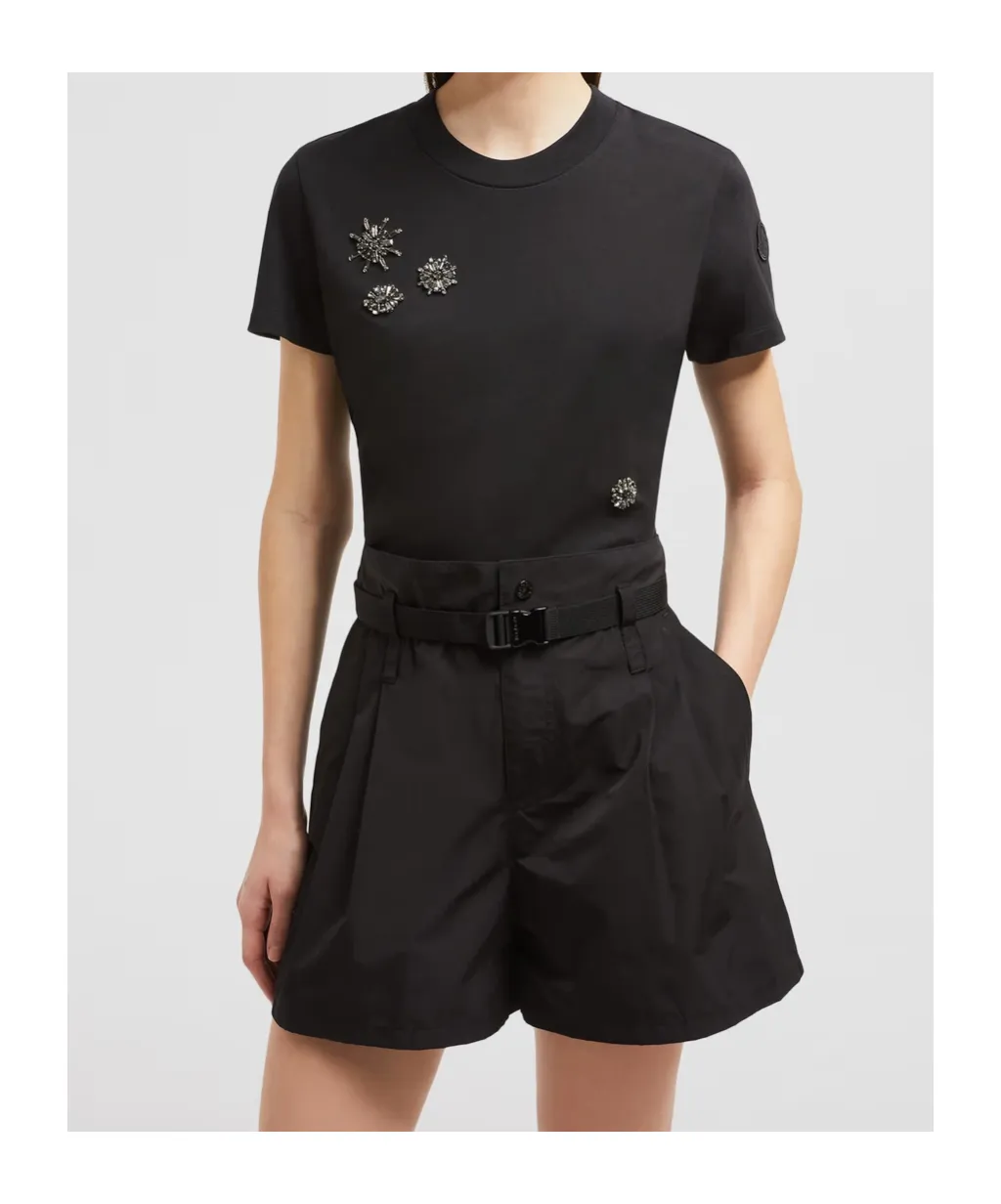 Crystal Flowers Cotton T-Shirt
