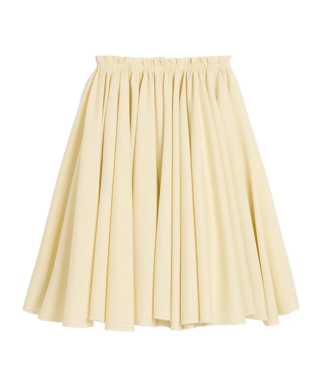 Ami Elastic Waist Midi Skirt