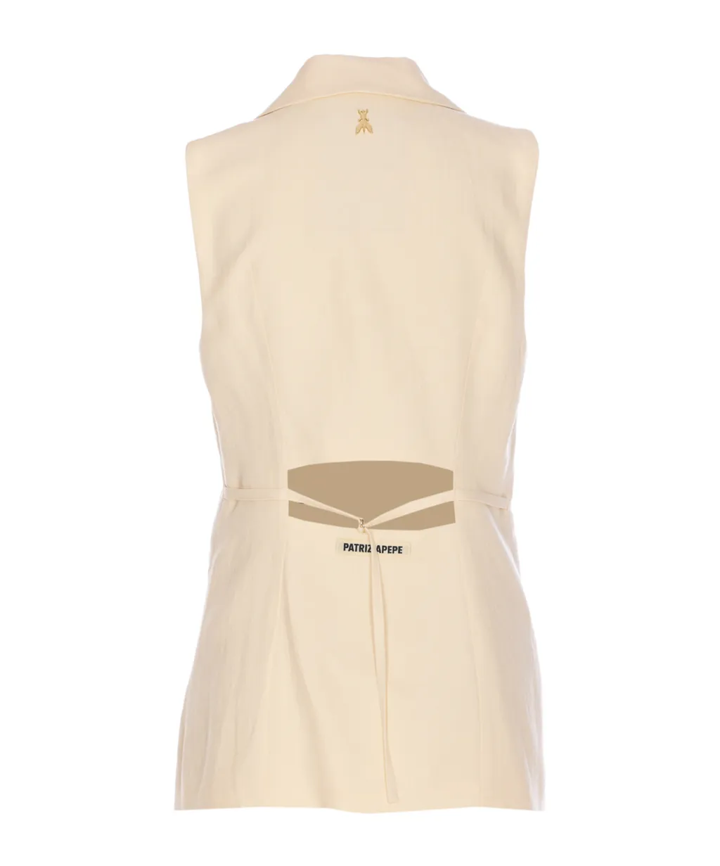 Patrizia Pepe Sleeveless Blazer Jacket