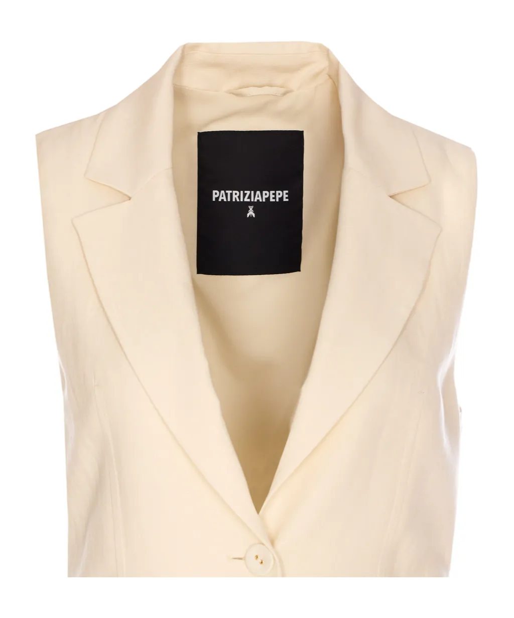 Patrizia Pepe Sleeveless Blazer Jacket