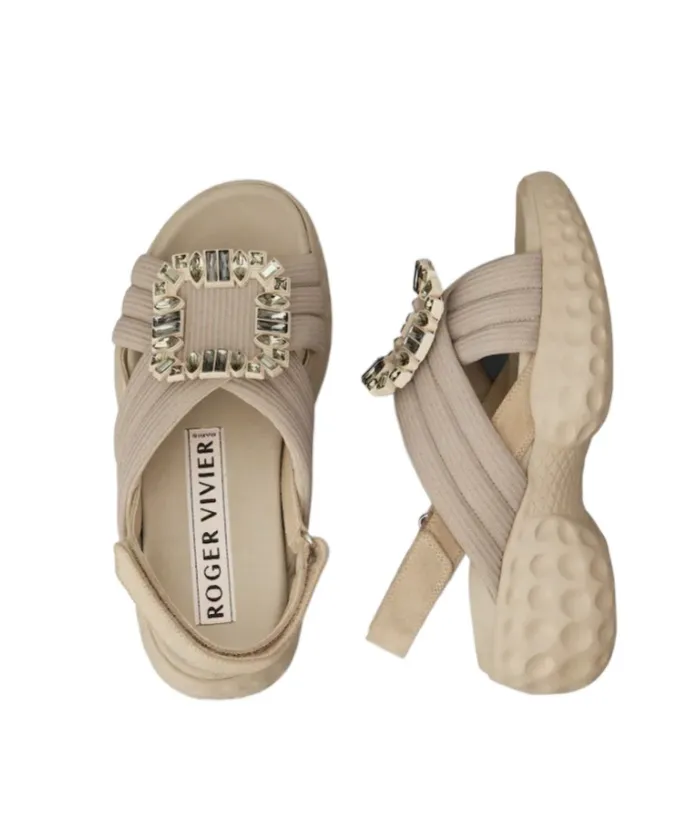 Roger Vivier Viv' Run Light Embellished Sandals