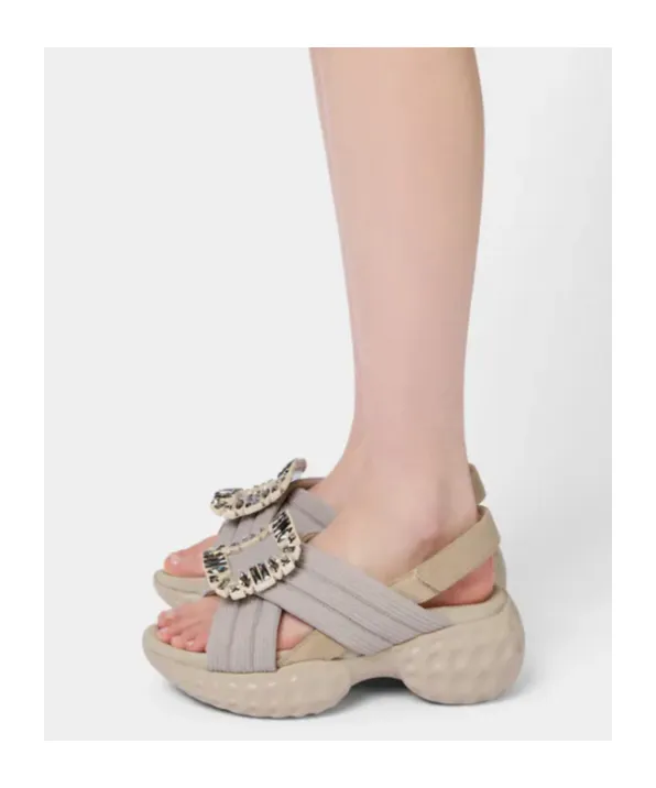 Roger Vivier Viv' Run Light Embellished Sandals