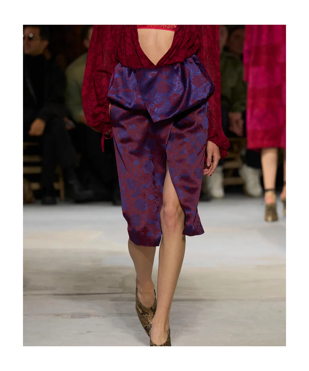 Dries Van Noten Peplum Asymmetric Wrap Skirt