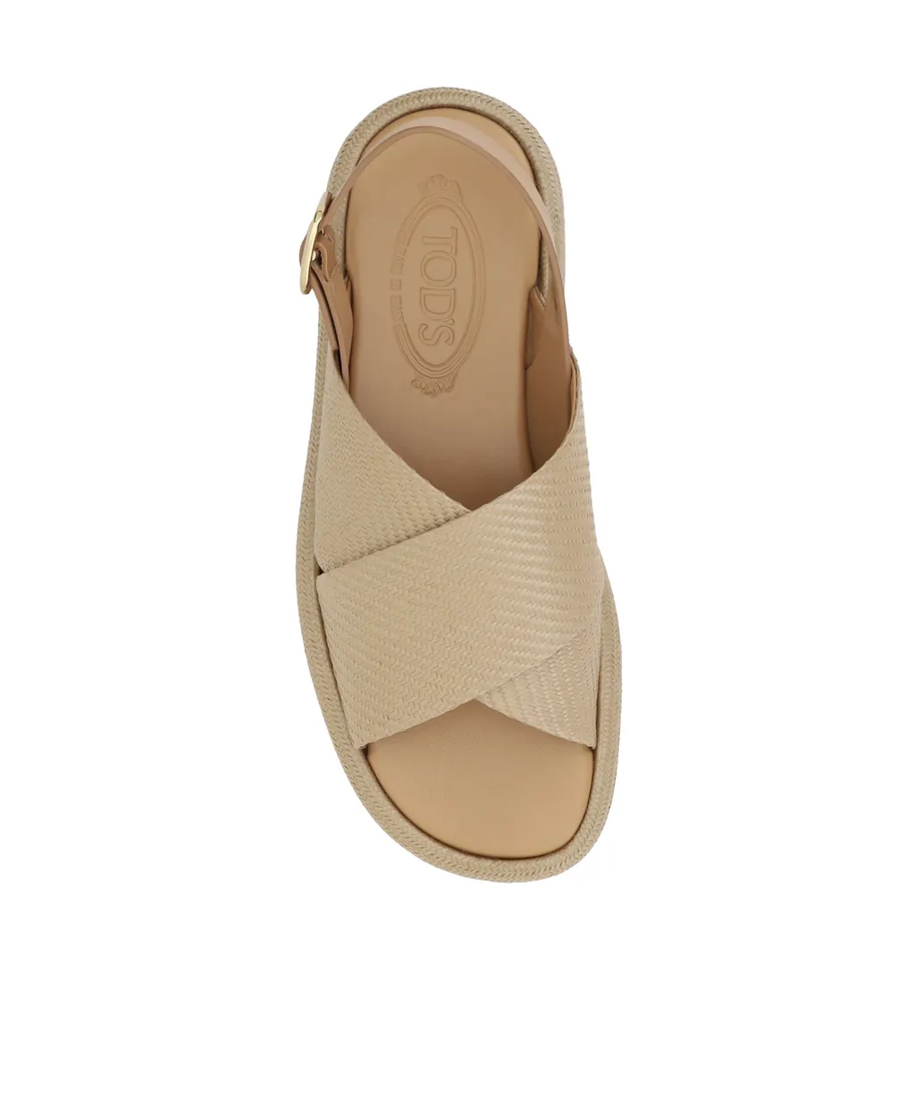 Tod's Crisscrossed Strap Sandals