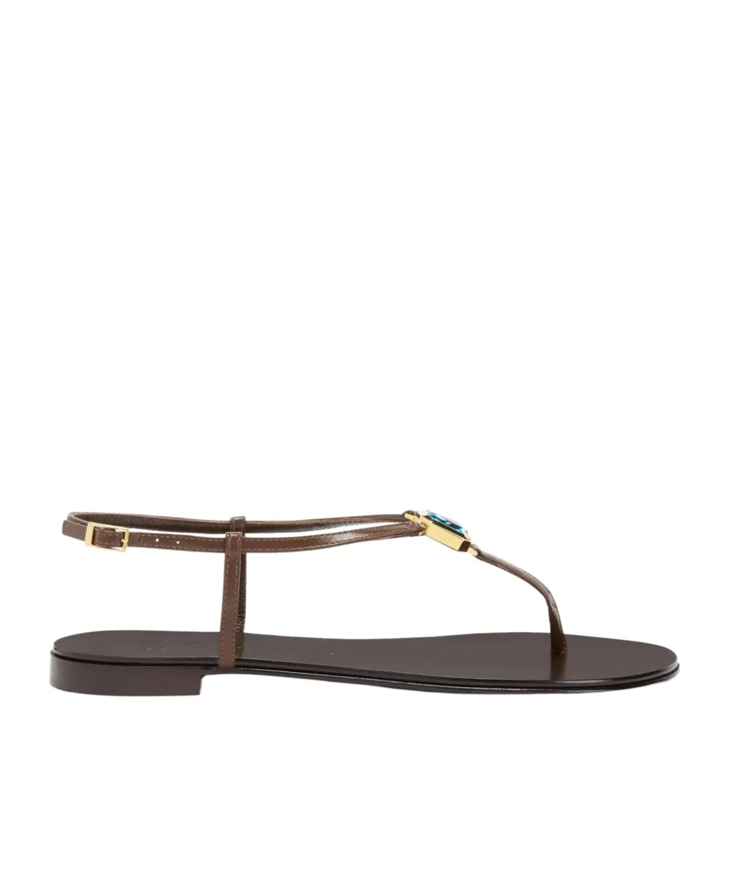 Giuseppe Zanotti Cameliee Embellished Flat Sandals