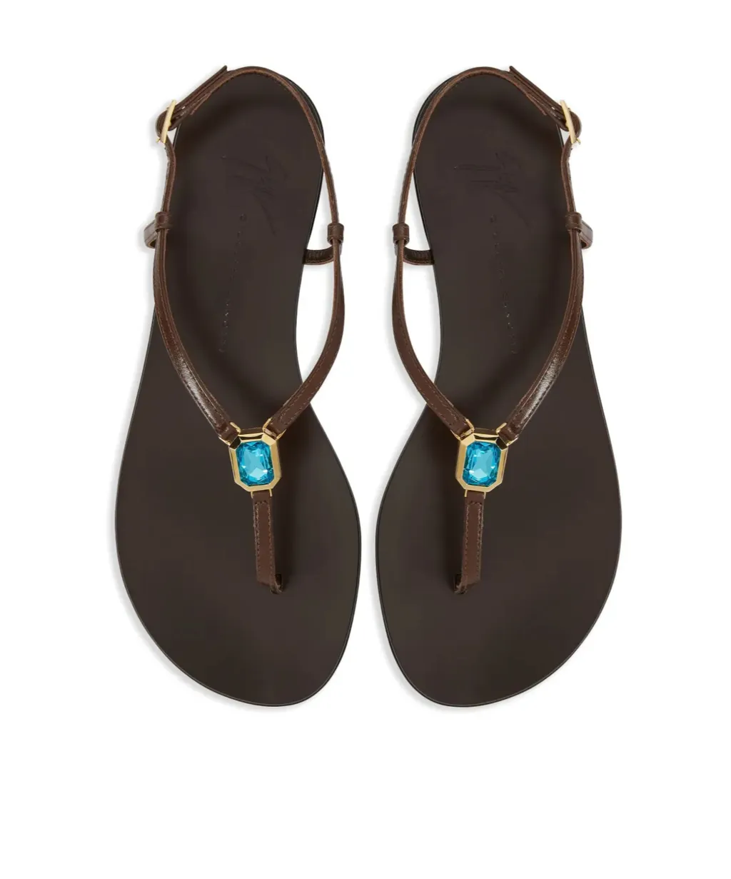 Giuseppe Zanotti Cameliee Embellished Flat Sandals
