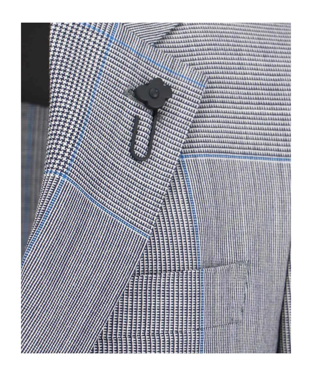 Lardini Single-Breasted Checked Blazer