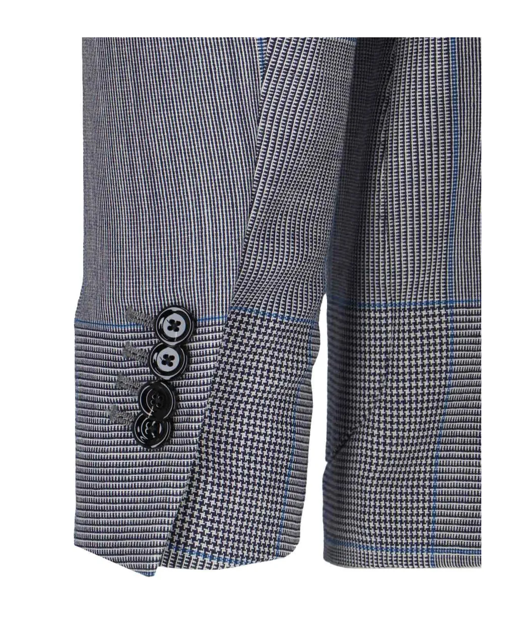 Lardini Single-Breasted Checked Blazer