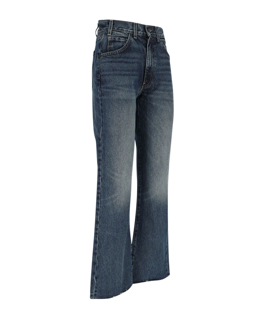 High Waist Denim Trousers