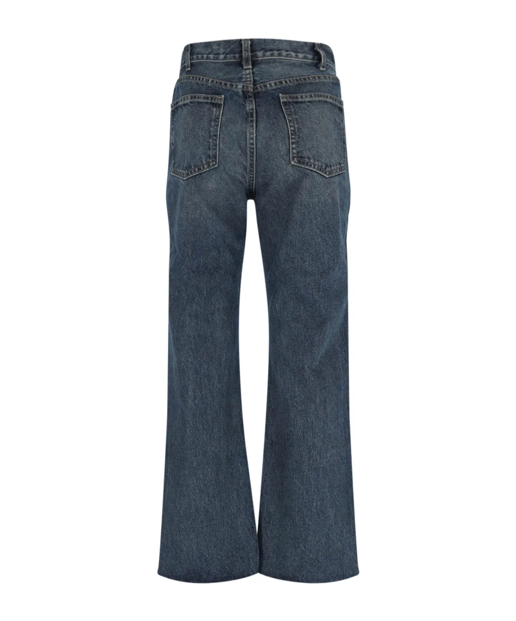 High Waist Denim Trousers