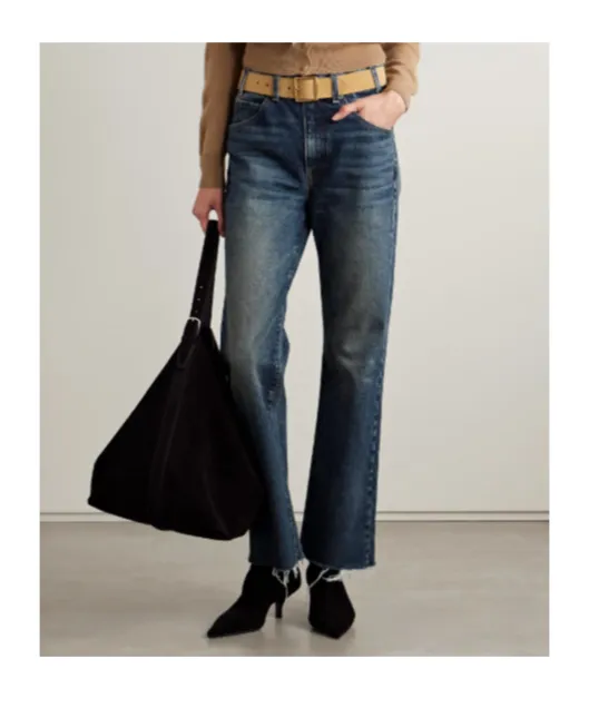 High Waist Denim Trousers