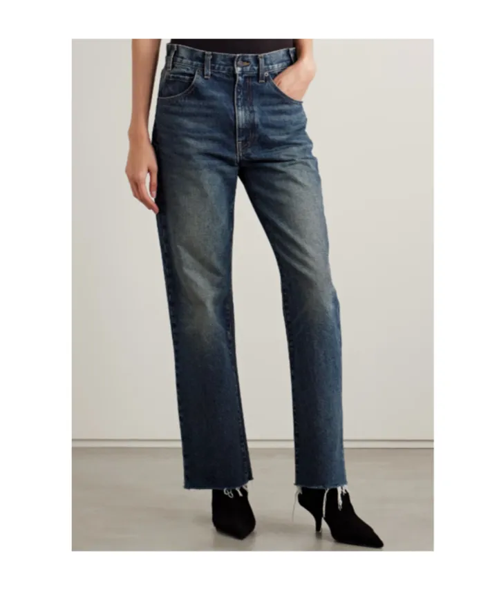 High Waist Denim Trousers