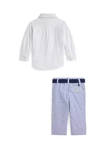 Striped Trousers And Shirt Set