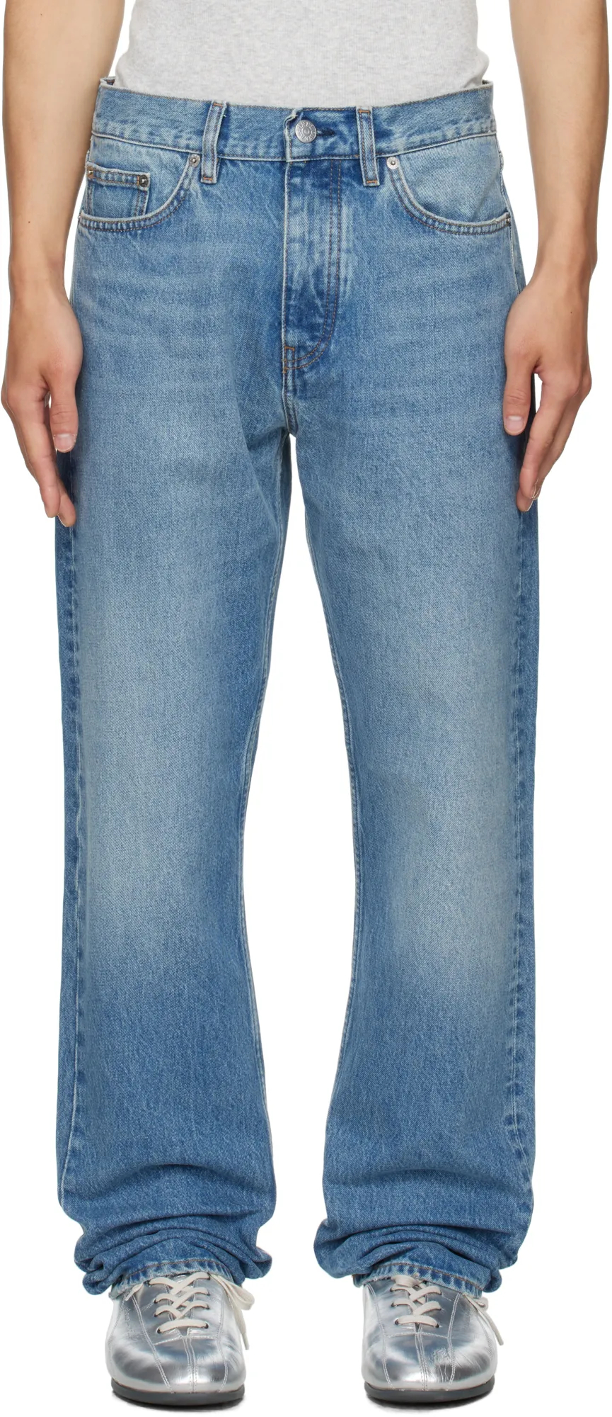 Sunflower Five Pocket Jeans With Back Logo Patch