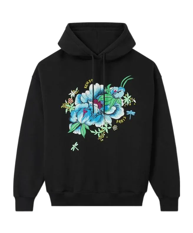 Kenzo Peonies Embroidered Oversized Hoodie