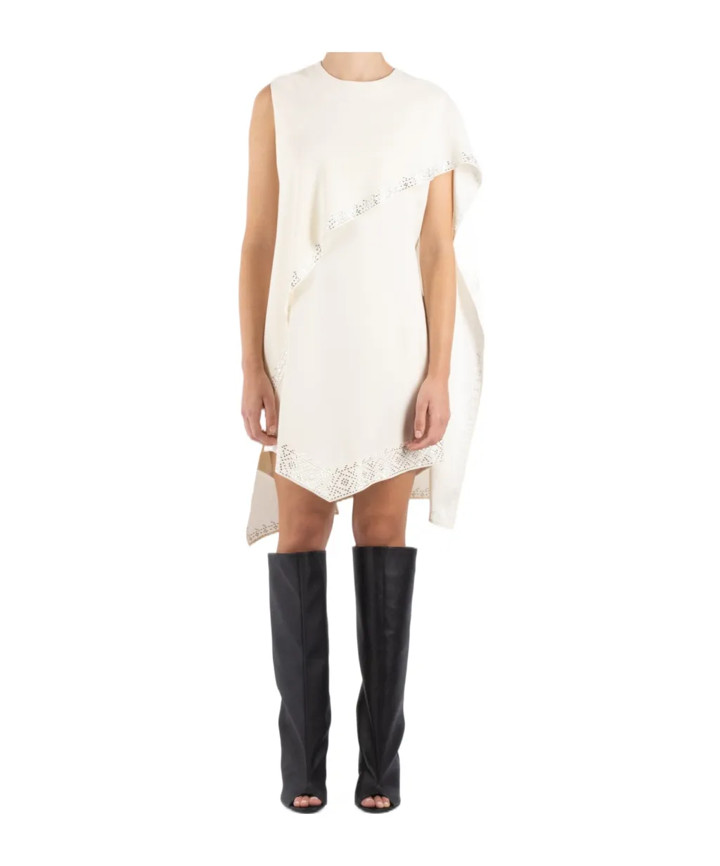 Cape-Detail Mini Dress