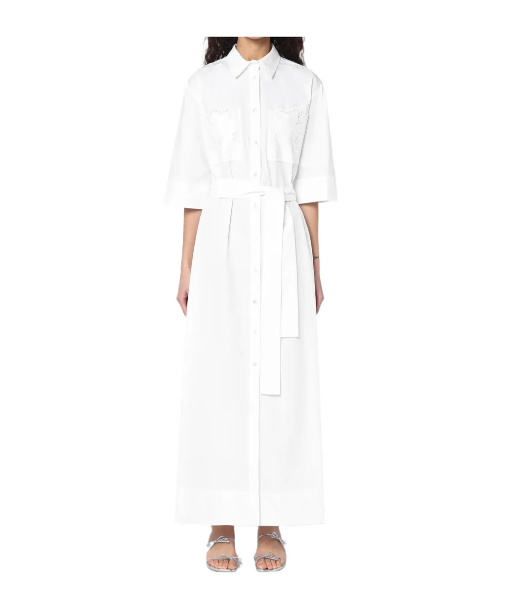 White Shirt Dress With Belt