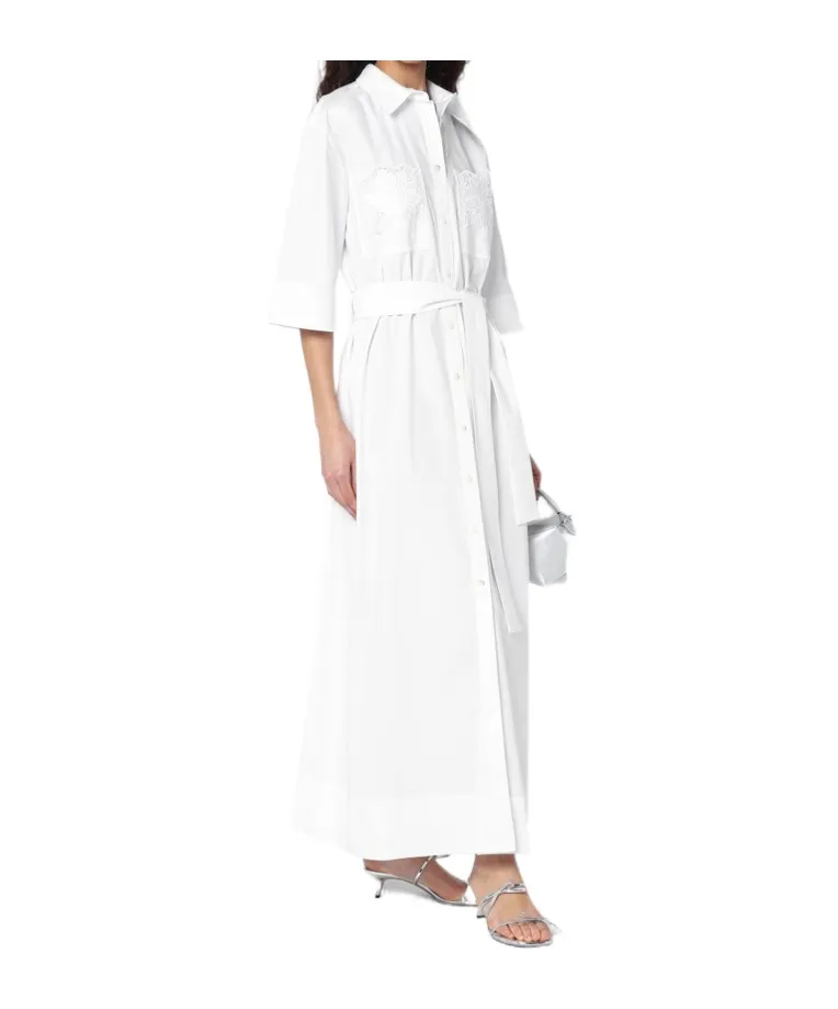 White Shirt Dress With Belt